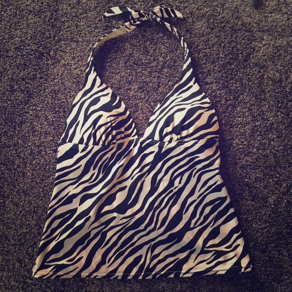 Zebra Print Swim Halter